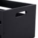 An American Metalcraft black wood crate with handles.