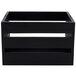 An American Metalcraft black wood crate with three compartments.