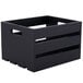 An American Metalcraft black wood crate with handles.