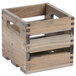 An American Metalcraft vintage wood crate with handles.