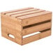 An American Metalcraft bamboo wood crate with four compartments.