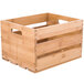 An American Metalcraft bamboo wood crate with handles.