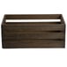 An American Metalcraft wooden crate with three compartments.