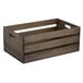 An American Metalcraft wooden crate with handles.