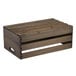 An American Metalcraft wooden crate with a handle.