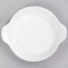 a close up of a white plate