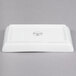 A white rectangular Libbey Aluma White porcelain tray.