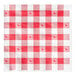 A red and white checkered Choice beverage napkin.