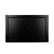 A black rectangular Elite Global Solutions faux black slate melamine serving board.