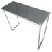 A stainless steel table mounted overshelf from Advance Tabco on a metal table.