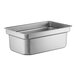 A Vollrath stainless steel steam table pan with a lid.