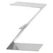 A metal table riser with a z shaped base.