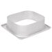 A white square stainless steel Vollrath in-counter trash chute.
