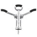 A Tablecraft Premium Winged Corkscrew with black and silver handles.