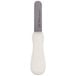 A Dexter Russell clam knife with a white textured poly handle.