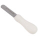 A Dexter Russell clam knife with a white textured poly handle.