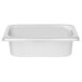 A silver rectangular stainless steel Vollrath in-counter trash chute with a lid.