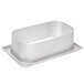 A Vollrath stainless steel rectangular in-counter trash chute.