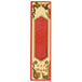 A box of 10 red plastic chopsticks with gold writing.