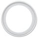 A stainless steel round trash chute with a silver ring around the top.