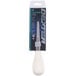 A Dexter Russell Boston style oyster knife with a white textured poly handle in a blue and white package.