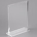 A clear plastic frame for an 8 1/2" x 11" card.