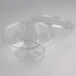 A Dart clear plastic container with a flat lid.
