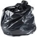 a black plastic bag with a white background