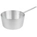 A Vollrath Arkadia aluminum saucepan with a handle.