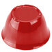 A red Thunder Group melamine bouillon cup on a white background.