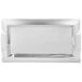 A silver rectangular Vollrath serving tray with handles.