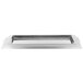 A Vollrath stainless steel rectangular serving tray with handles.