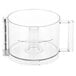 A clear plastic container with a white lid.