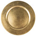 Tabletop Classics TRG-6651 13 inch Gold Leaf Round Polypropylene Charger Plate