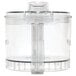 A clear plastic container with a clear lid.