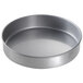 A Chicago Metallic aluminized steel round cake pan with a round bottom.