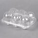 a clear plastic egg carton