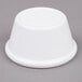 A white Carlisle melamine ramekin on a gray surface.