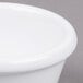 A close-up of a white Carlisle ramekin.