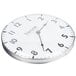A white Taylor patio clock with black numbers.