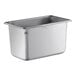 A Vollrath stainless steel hotel pan with a lid.