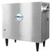 A silver rectangular Hubbell Natural Gas Tankless Booster Heater with a round vent.