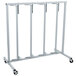 a metal rack with four metal bars