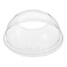 A clear plastic dome lid with a 2" hole over a clear plastic bowl.