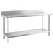 A stainless steel Regency work table with undershelf.