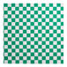 A sheet of green and white checkered deli sandwich wrap paper.