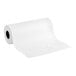 A roll of white paper on a white background.