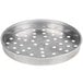 An American Metalcraft heavy weight aluminum round pizza pan with perforations.