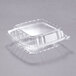 Dart C90PST1 8 5/16 inch x 8 5/16 inch x 3 inch ClearSeal Hinged Lid Plastic Container - 250/Case