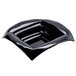 A black GET Geneva melamine bowl with a curved edge.